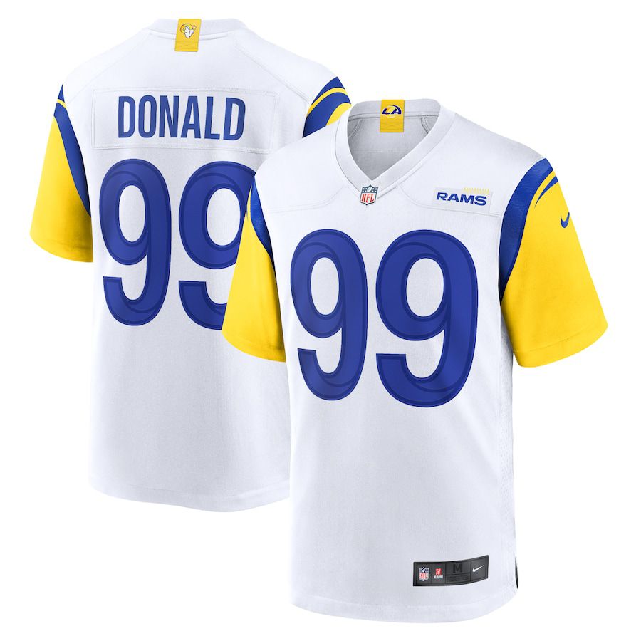 Men Los Angeles Rams 99 Aaron Donald Nike White Alternate Game NFL Jersey
